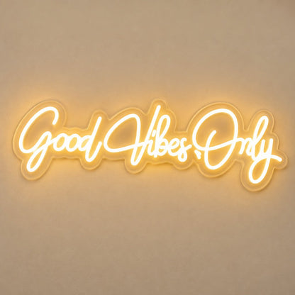 Good Vibes Only Script LED Neon Sign Garage Neon Sign - Shineneon