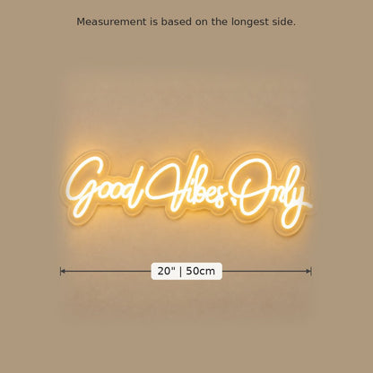 Good Vibes Only Script LED Neon Sign Garage Neon Sign - Shineneon