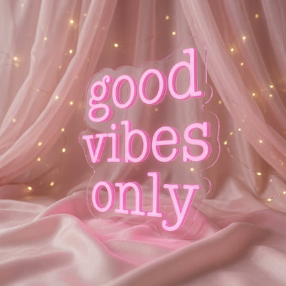 Good Vibes Only Typography Bedroom Decor LED Neon Sign - 02 High-Converting Product Image