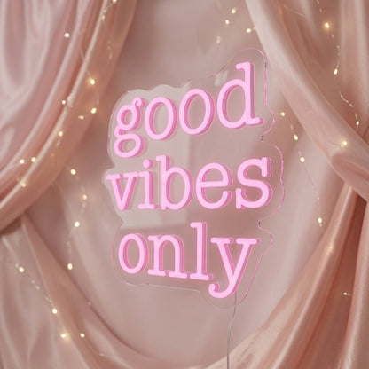 Good Vibes Only Typography Bedroom Decor LED Neon Sign - Shineneon