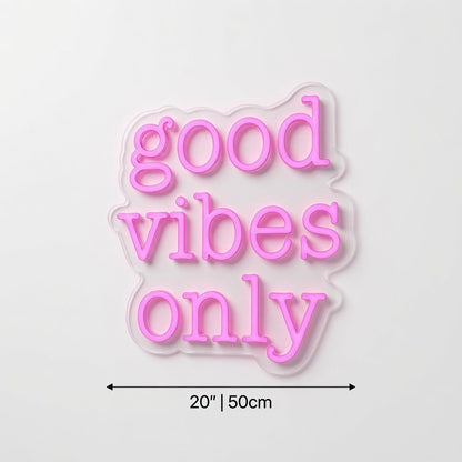 Good Vibes Only Typography Bedroom Decor LED Neon Sign - Shineneon