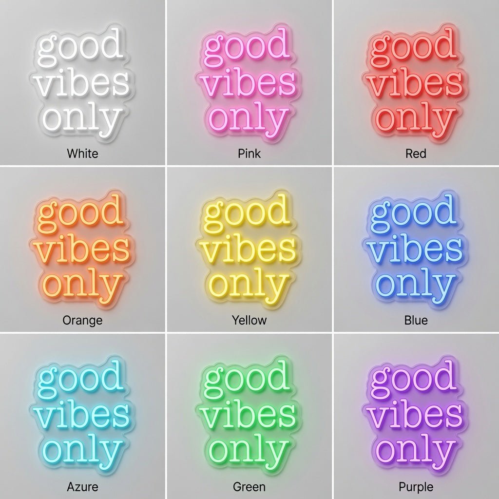 Good Vibes Only Typography Bedroom Decor LED Neon Sign - Shineneon
