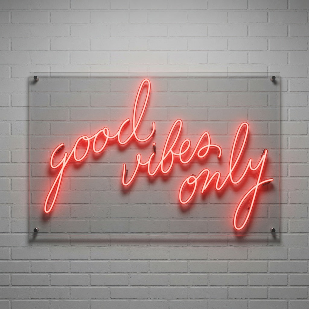 Good Vibes Only Typography Wall Decor LED Neon Sign - 01 Original Product Image