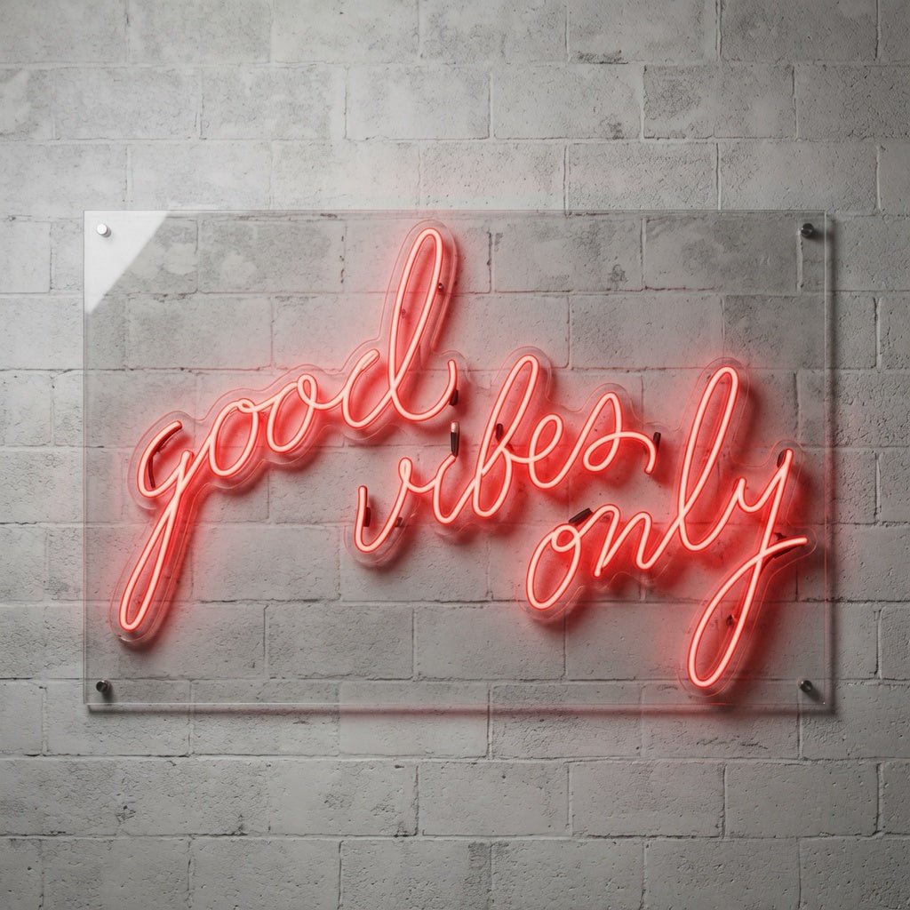 Good Vibes Only Typography Wall Decor LED Neon Sign - Shineneon