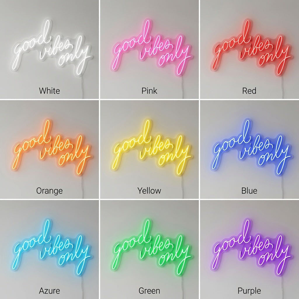 Good Vibes Only Typography Wall Decor LED Neon Sign - Shineneon