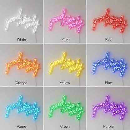 Good Vibes Only Typography Wall Decor LED Neon Sign - Shineneon