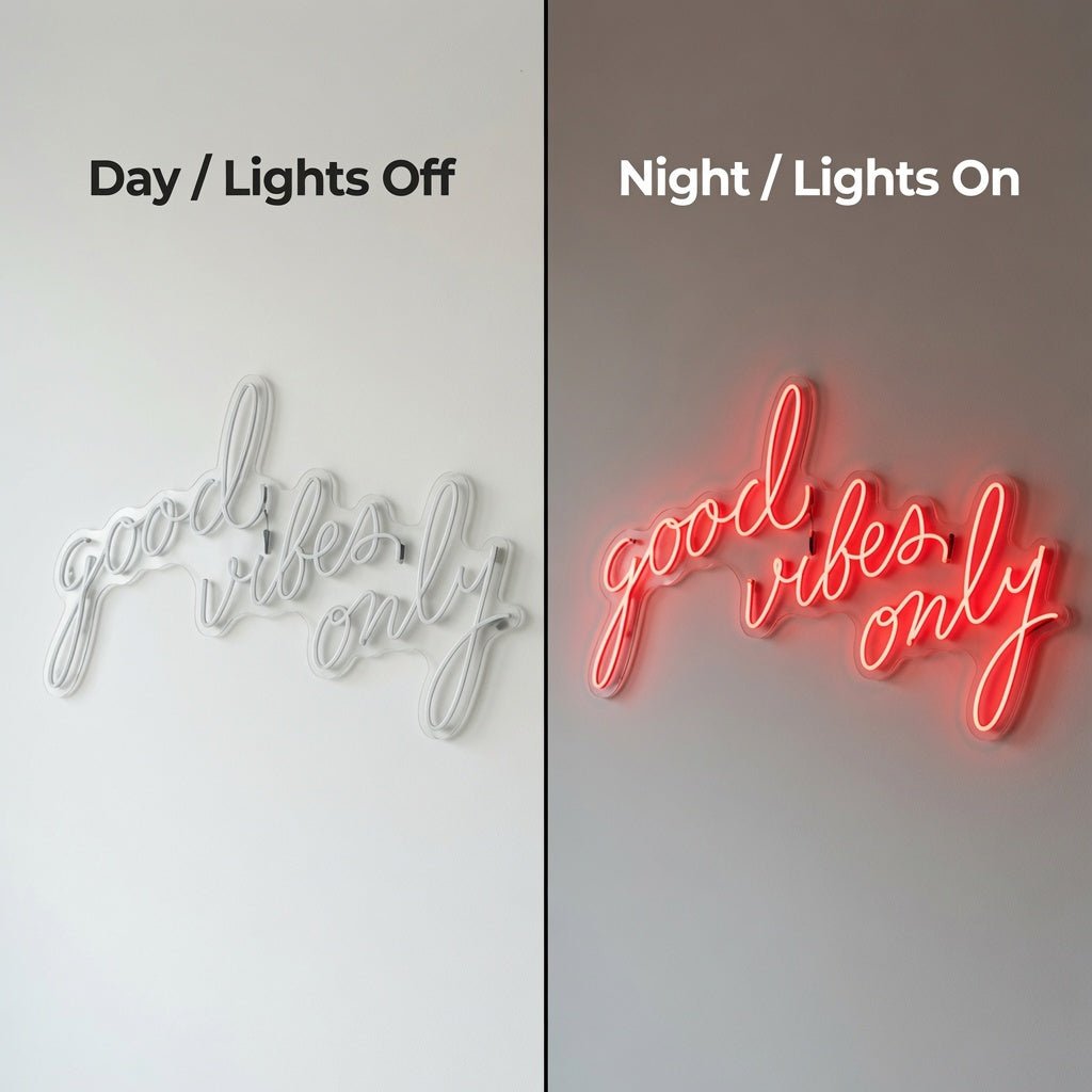 Good Vibes Only Typography Wall Decor LED Neon Sign - Shineneon