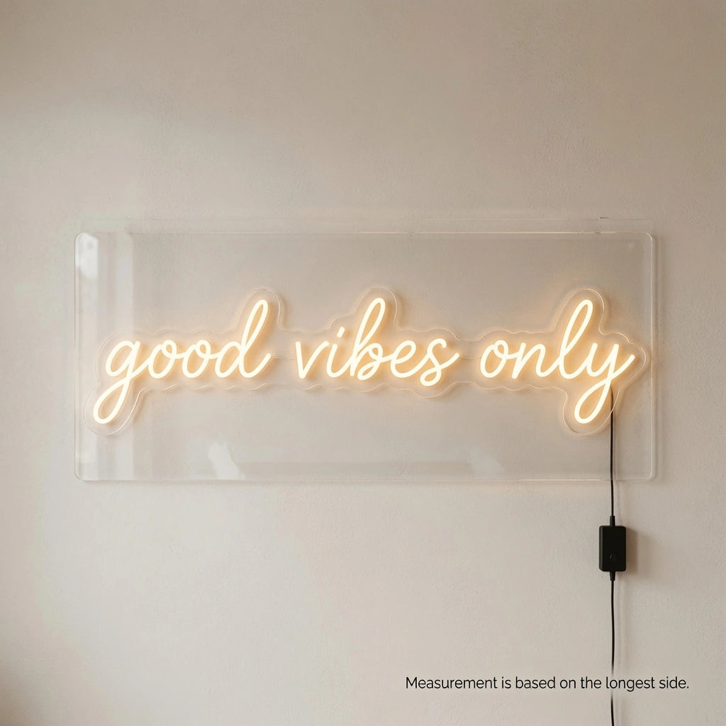 Good Vibes Only Wall Art LED Neon Sign - 04 Size Image
