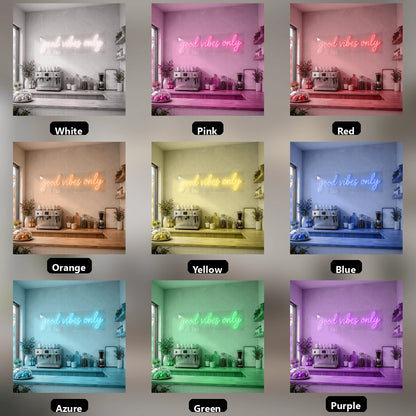 Good Vibes Only Wall Art LED Neon Sign Wall Neon Sign - 05 Color Grid