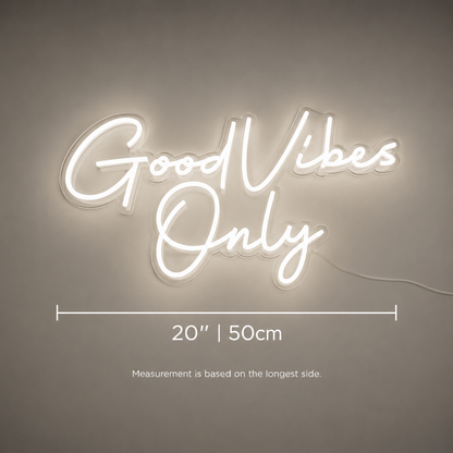 Good Vibes Only Wall Decor LED Neon Sign - 04 Size Image