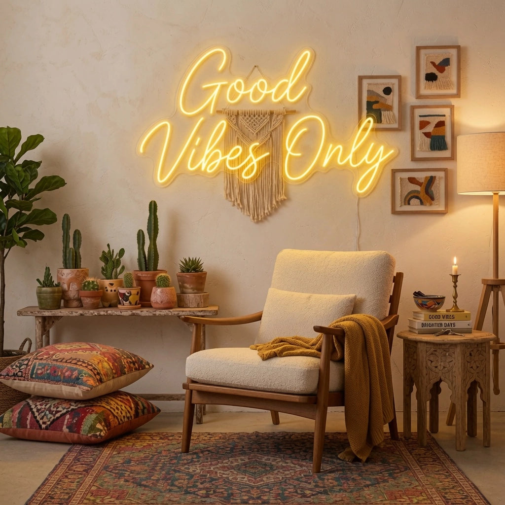 Good Vibes Only Wall Decor LED Neon Sign Wall Decor - 02 High-Converting Product Image