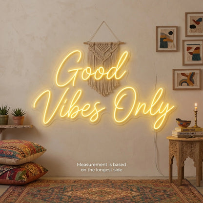 Good Vibes Only Wall Decor LED Neon Sign Wall Decor - 04 Size Image