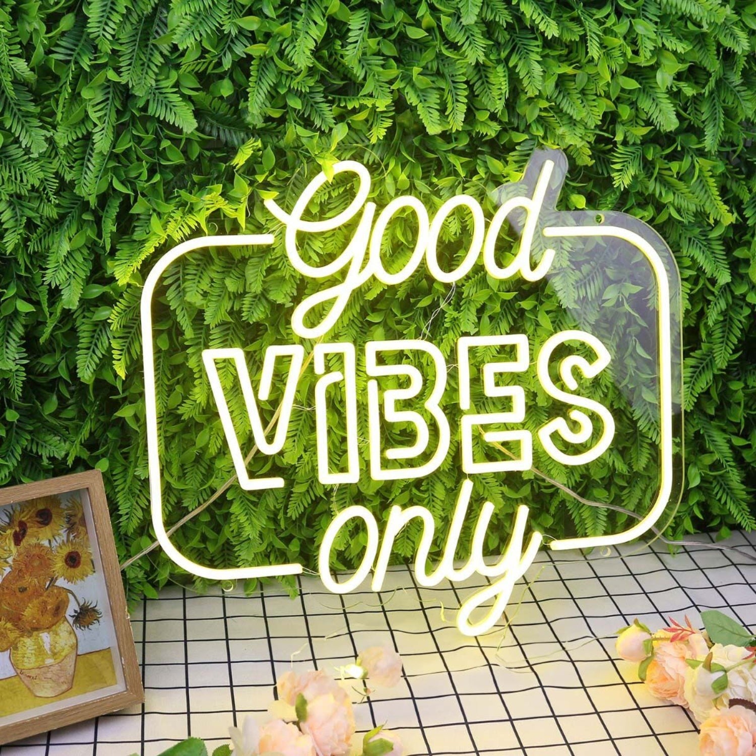 Good Vibes Only Yellow Led Neon Sign | Shineneon