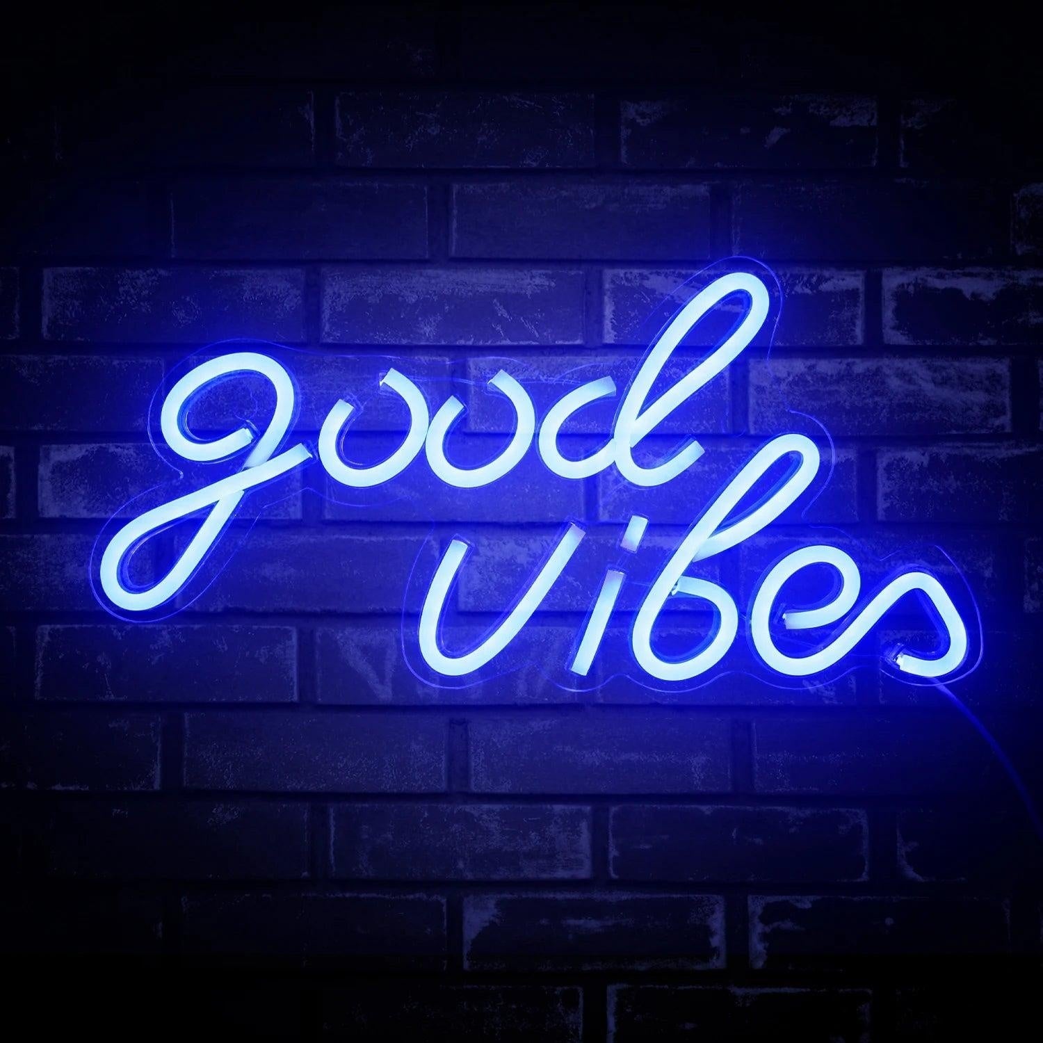Good Vibes Rock Santa Led Neon Sign With Multicolor Christmas Decor - Shineneon