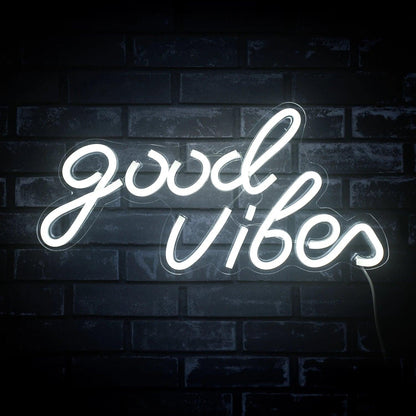 Good Vibes Rock Santa Led Neon Sign With Multicolor Christmas Decor - Shineneon
