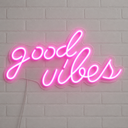 Good Vibes Script Bedroom LED Neon Sign Home Art main product image