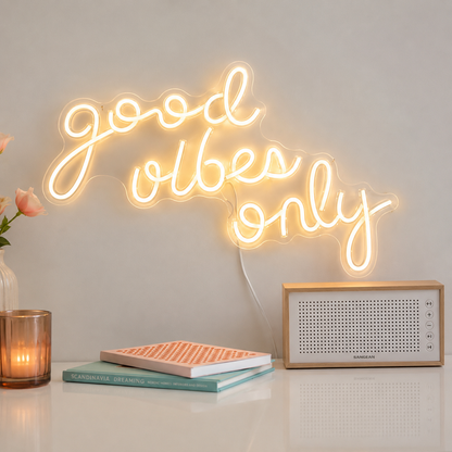Good Vibes Script Home Lounge LED Neon Sign Wall Art main product image