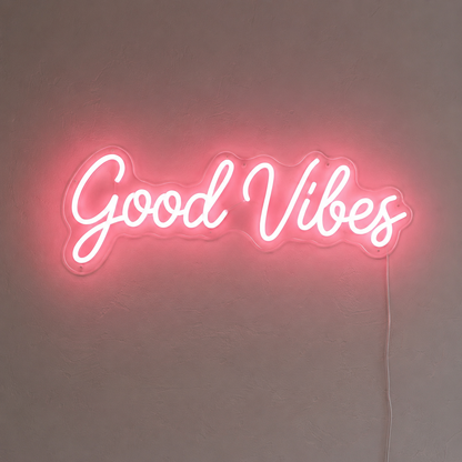 Good Vibes Script Room Decor LED Neon Sign Home Art main product image