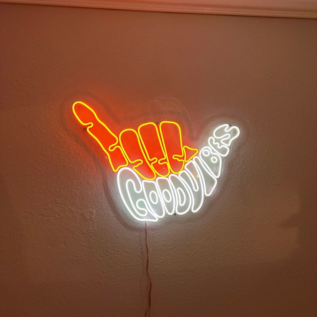 Good Vibes Shaka Led Sign Business Neon Sign - Shineneon