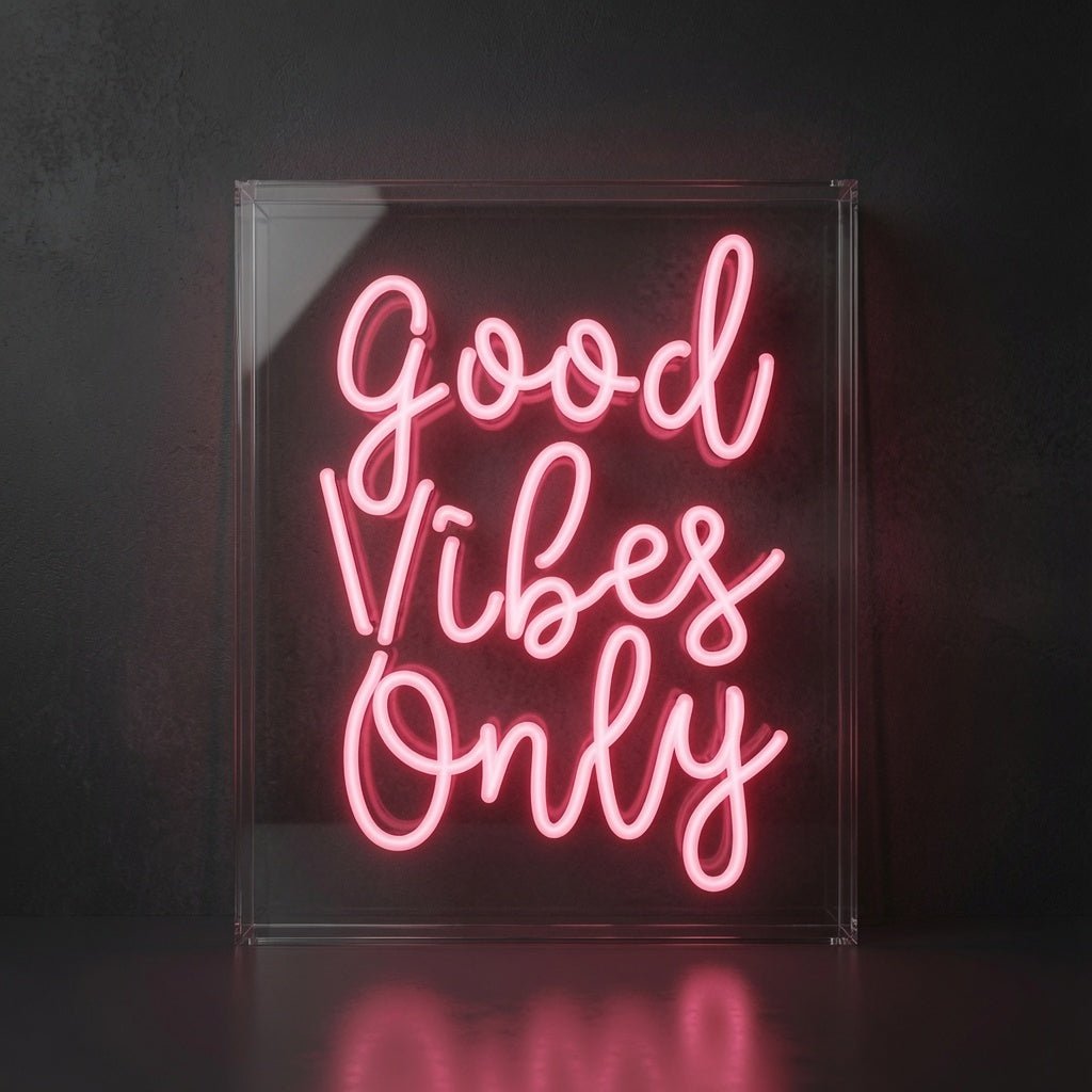 Good Vibes Word Wall Light LED Neon Sign - Shineneon