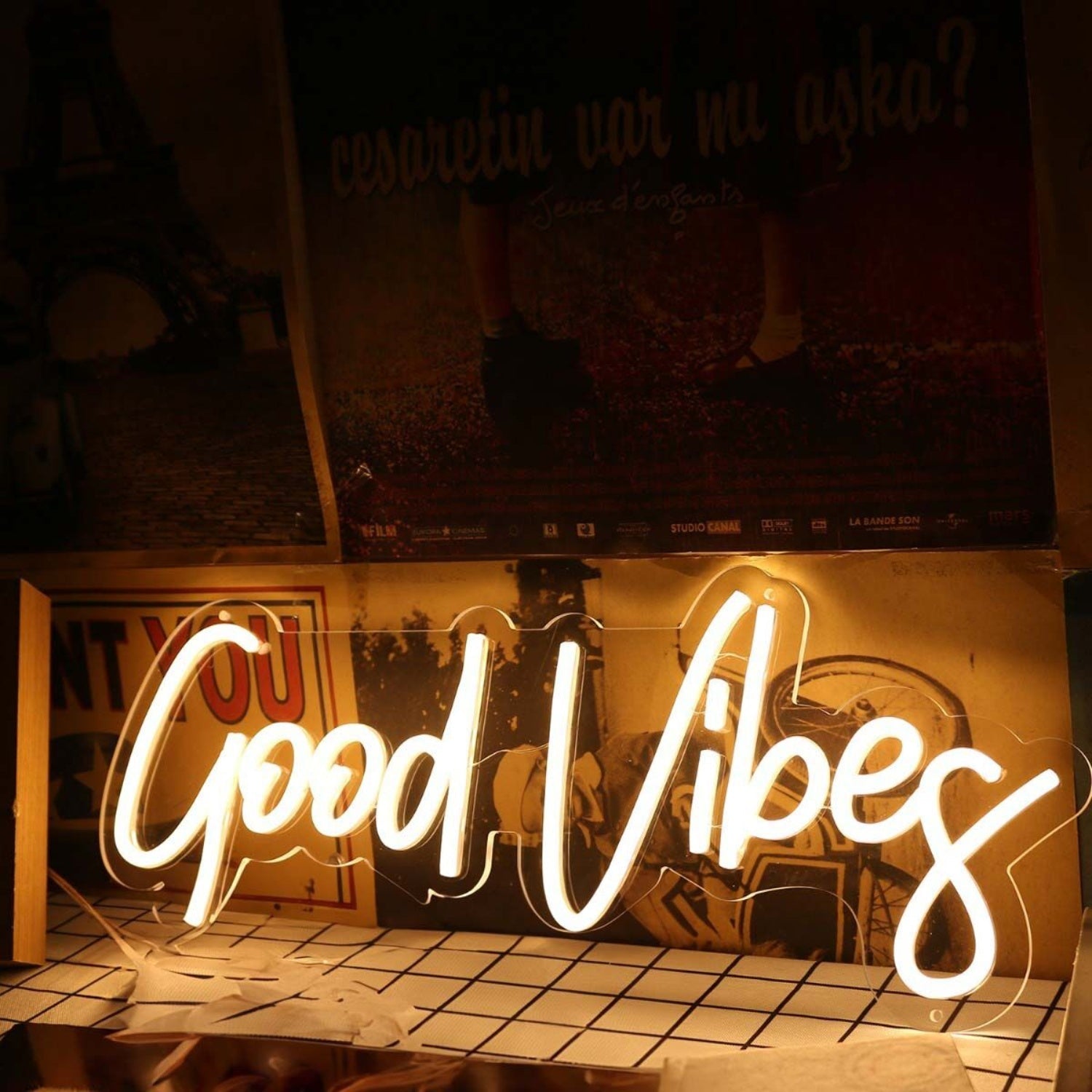 Good Vibes Yellow Led Neon Sign - Shineneon