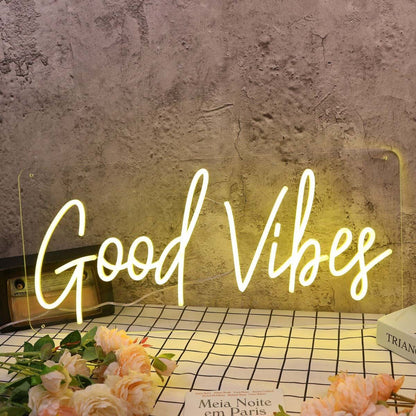 Good Vide Yellow Custom Led Neon Sign - Shineneon