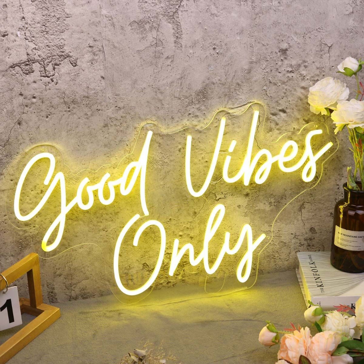 Good Vides Only Yellow Custom Led Neon Sign - Shineneon