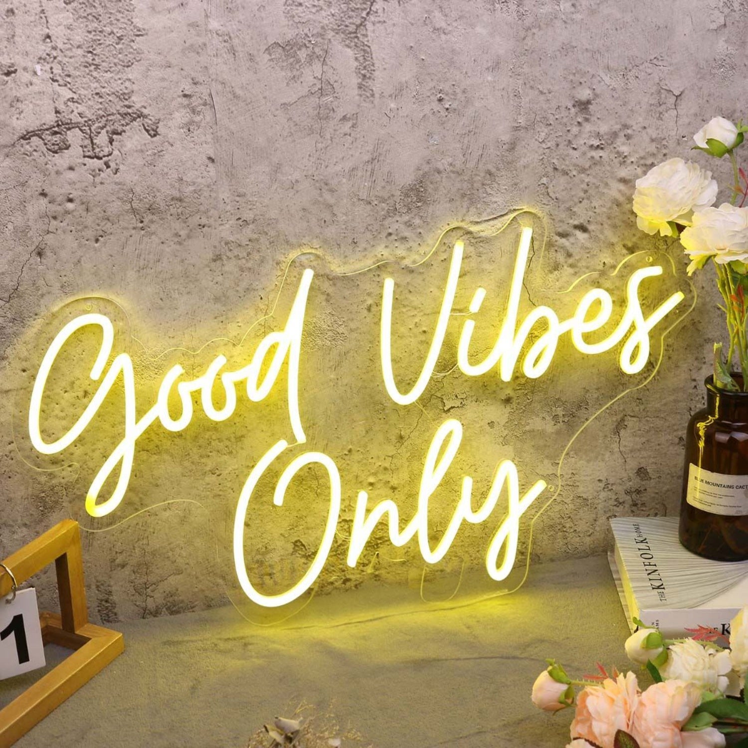Good Vides Only Yellow Custom Led Neon Sign | Shineneon