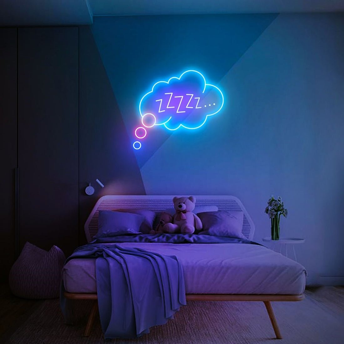 Goodnight Sleeping Zzzz Led Sign Business Neon Sign - Shineneon