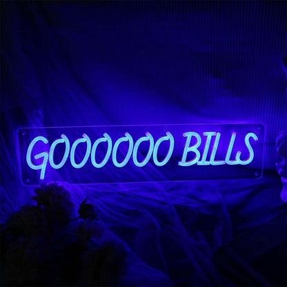 Goooooo Bills Blue Led Neon Sign - Shineneon