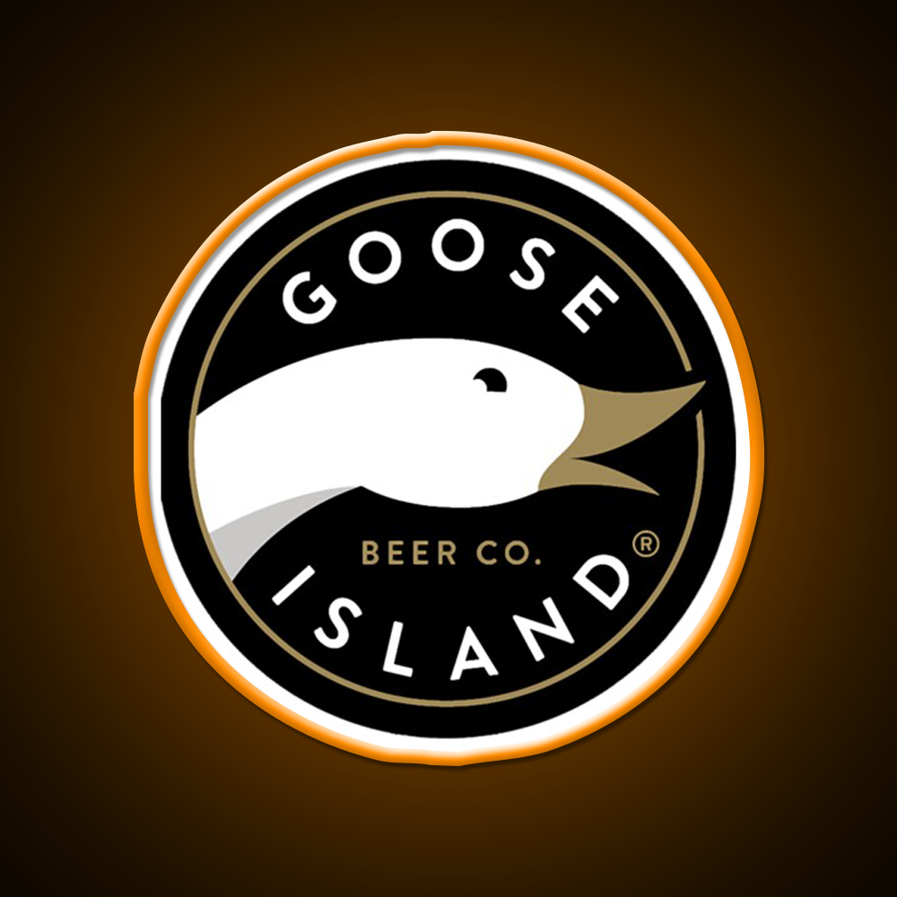 Goose Island Logo Beer Bar Decor Led Neon Sign Rgb Color