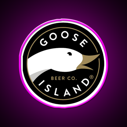 Goose Island Logo Beer Bar Decor Led Neon Sign Rgb Color