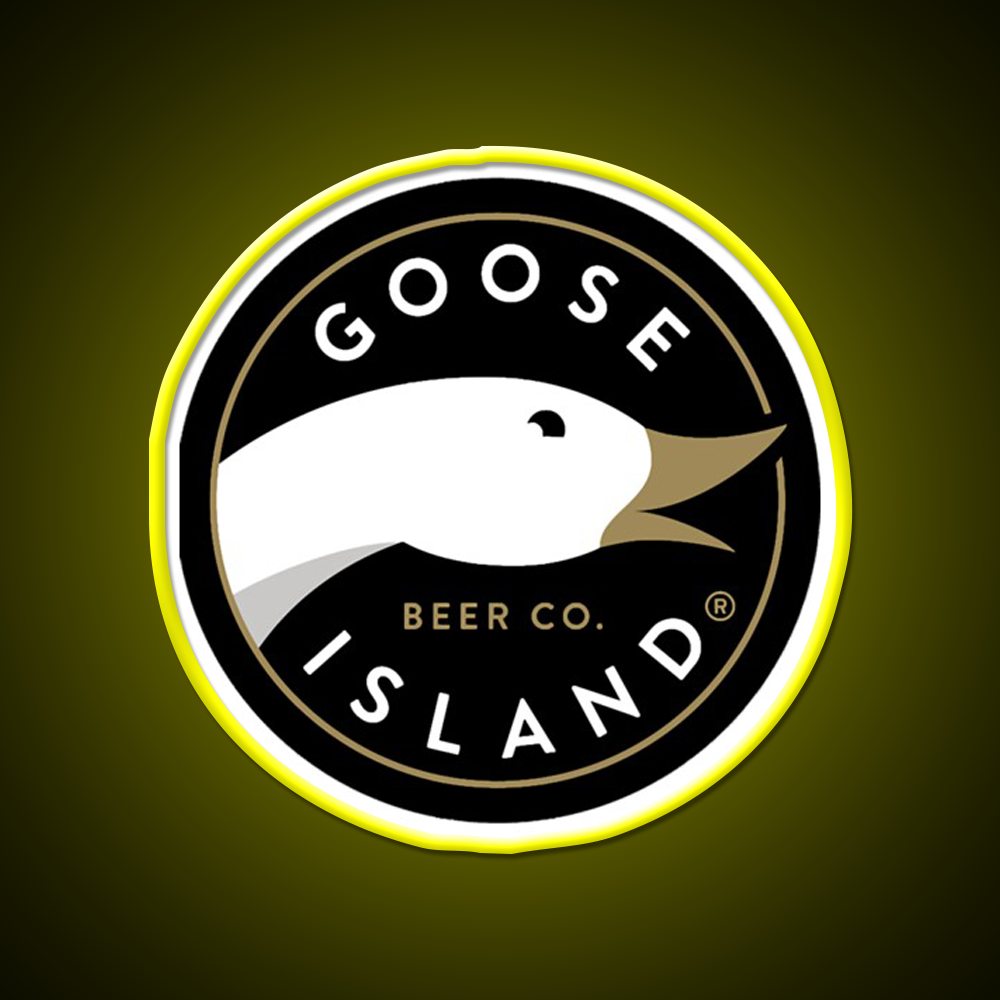 Goose Island Logo Beer Bar Decor Led Neon Sign Rgb Color
