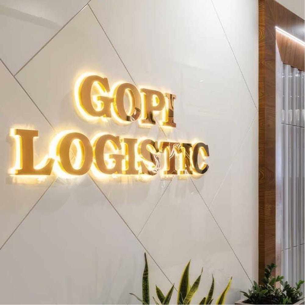 Gopi Logistic 3D Backlit Channel Letters Led Light Sign - Shineneon