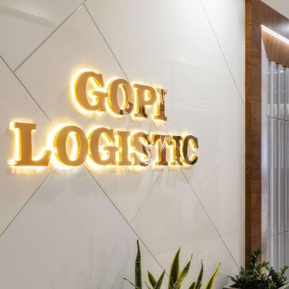 Gopi Logistic 3D Backlit Letters Aluminum Metal Led Sign - Shineneon