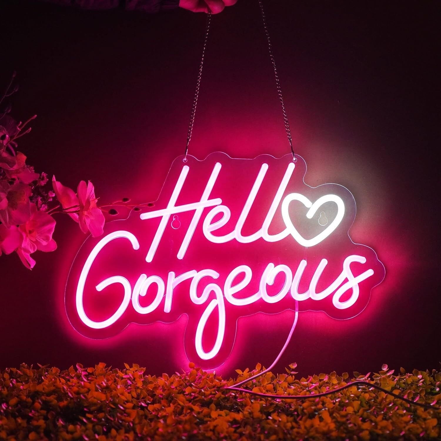 Gorgeous Romantic Hello Gorgeous Neon Sign Bedroom Charm | Shineneon