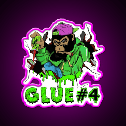 Gorilla Glue Strain Amazing Art Hemp Inspired Green Leaf Led Neon Sign Rgb Color - Shineneon