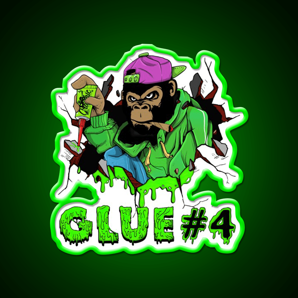 Gorilla Glue Strain Amazing Art Hemp Inspired Green Leaf Led Neon Sign Rgb Color - Shineneon
