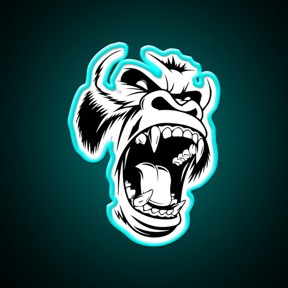 Gorilla Strong Gym Fitness Led Neon Sign Rgb Color