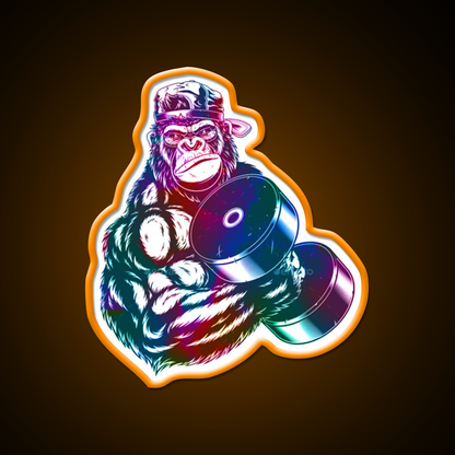 Gorilla Strong Gym Fitness Led Neon Sign For Workout Wall Rgb Color