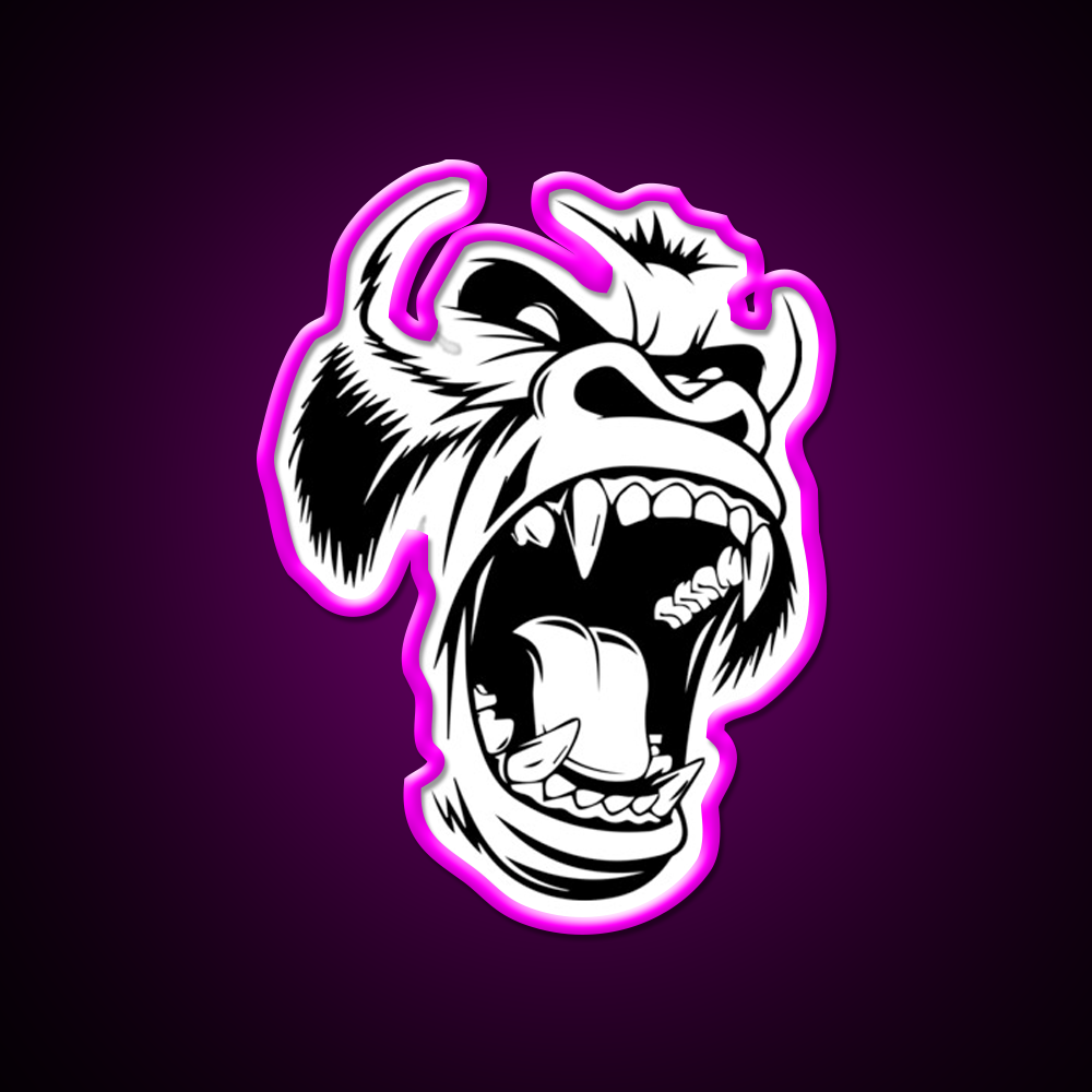 Gorilla Strong Gym Fitness Led Neon Sign Rgb Color