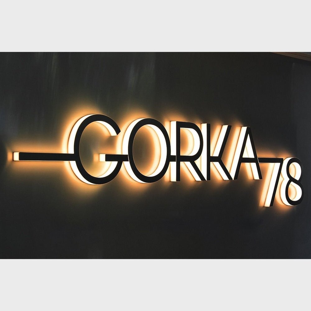 Gorka 78 3D Backlit Channel Letters Led Light Sign - Shineneon