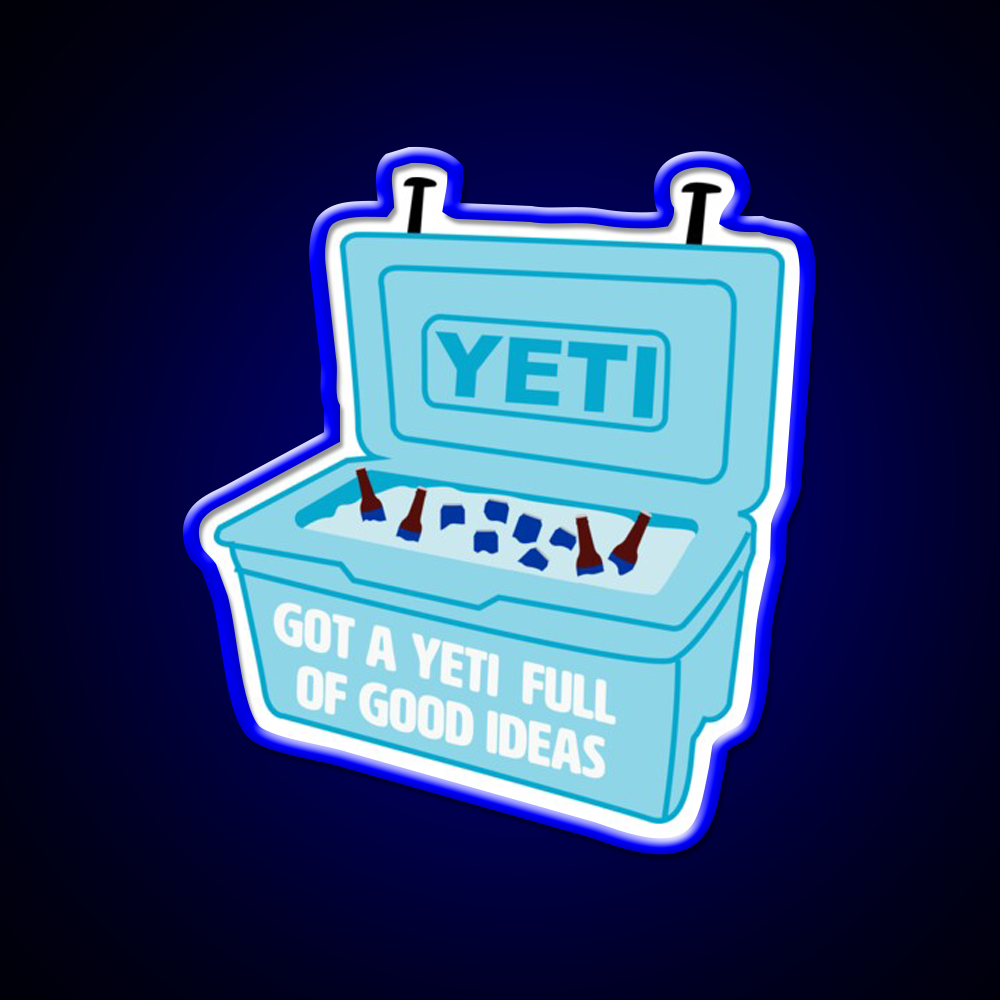 Got A Yeti Full Of Good Ideas Beer Bar Decor Led Neon Sign Rgb Color - LED neon sign view 5