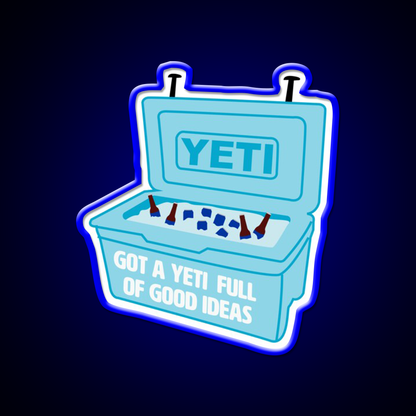 Got A Yeti Full Of Good Ideas Beer Bar Decor Led Neon Sign Rgb Color - LED neon sign view 5