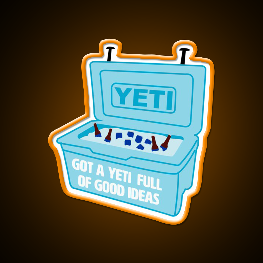 Got A Yeti Full Of Good Ideas Beer Bar Decor Led Neon Sign Rgb Color - LED neon sign view 6