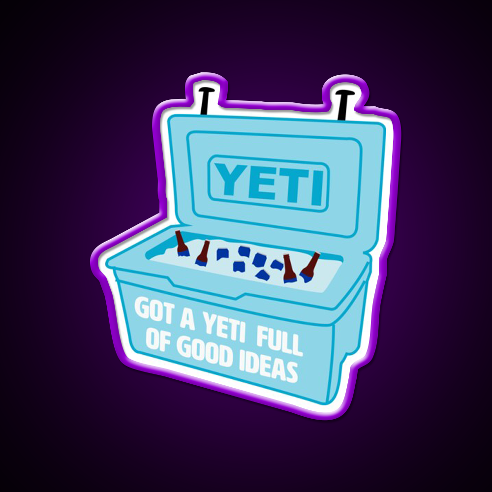 Got A Yeti Full Of Good Ideas Beer Bar Decor Led Neon Sign Rgb Color - LED neon sign view 9