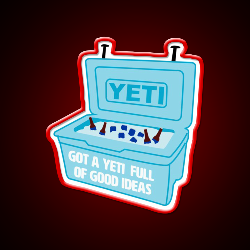 Got A Yeti Full Of Good Ideas Beer Bar Decor Led Neon Sign Rgb Color - LED neon sign view 10
