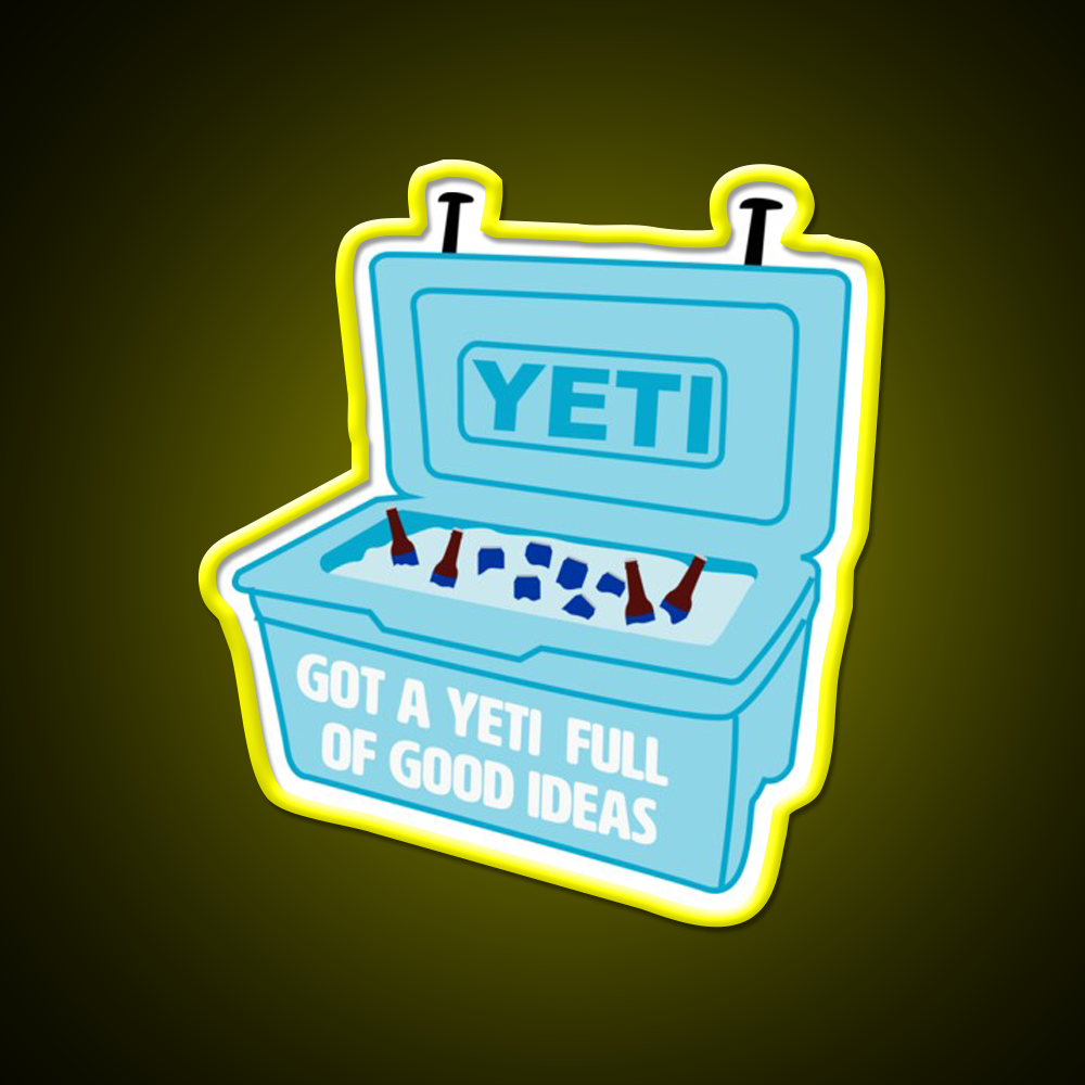 Got A Yeti Full Of Good Ideas Beer Bar Decor Led Neon Sign Rgb Color - LED neon sign view 7