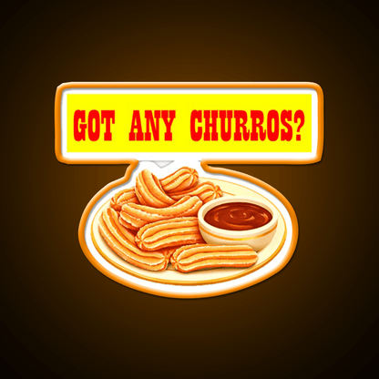 Got Any Churros Snack Food Led Neon Sign Rgb Color - Shineneon