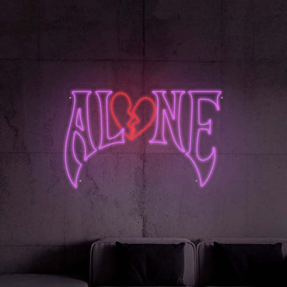 Gothic Style Alone Neon Sign | Shineneon
